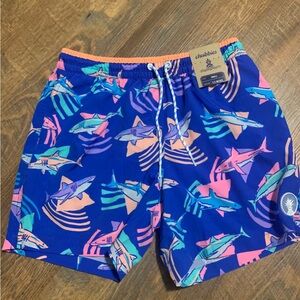 NEW Chubbies The Daddy Sharks 5.5'' Classic Swim Trunks Mesh Lined Shorts Small